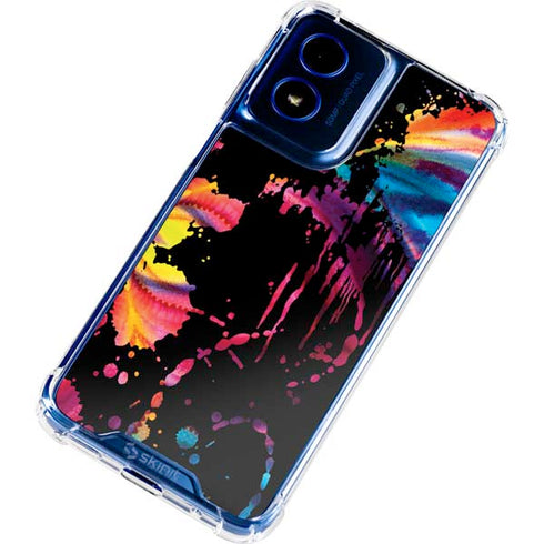 Chromatic Splatter Black Moto G 5G (2024) Clear Case